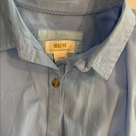 Anthropologie Maeve Sky Blue Shirt - Picture 2 of 3